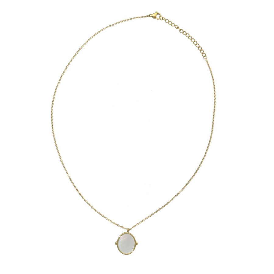 Oval Mother of Pearl Necklace