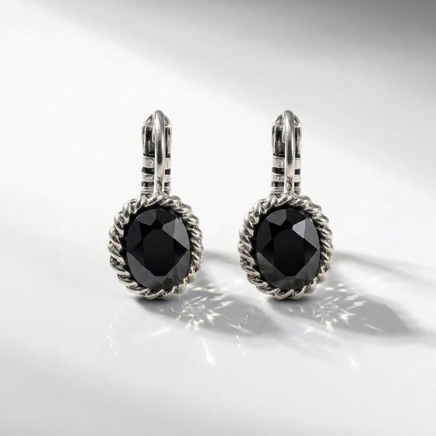 Swarovski Ovale Oorbellen 1,5 cm Zilver