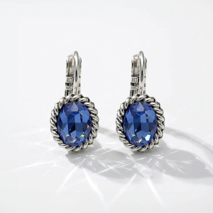 Swarovski Ovale Oorbellen 1,5 cm Zilver