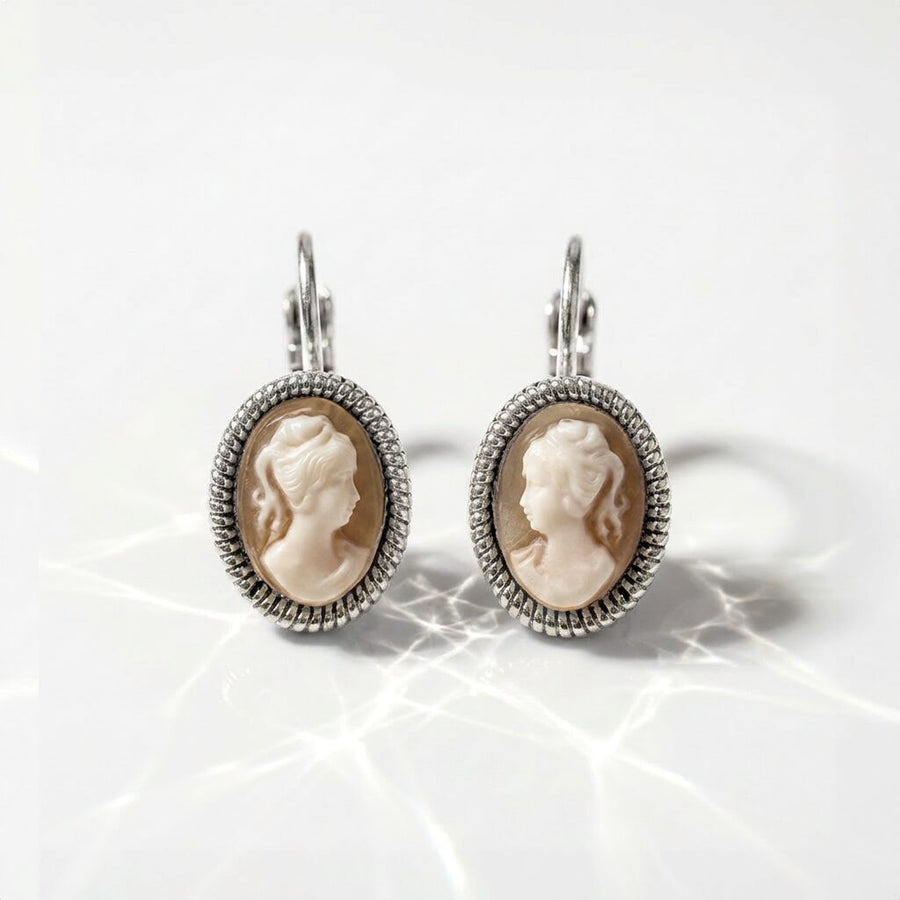 Cameo Earrings Klein Zilver