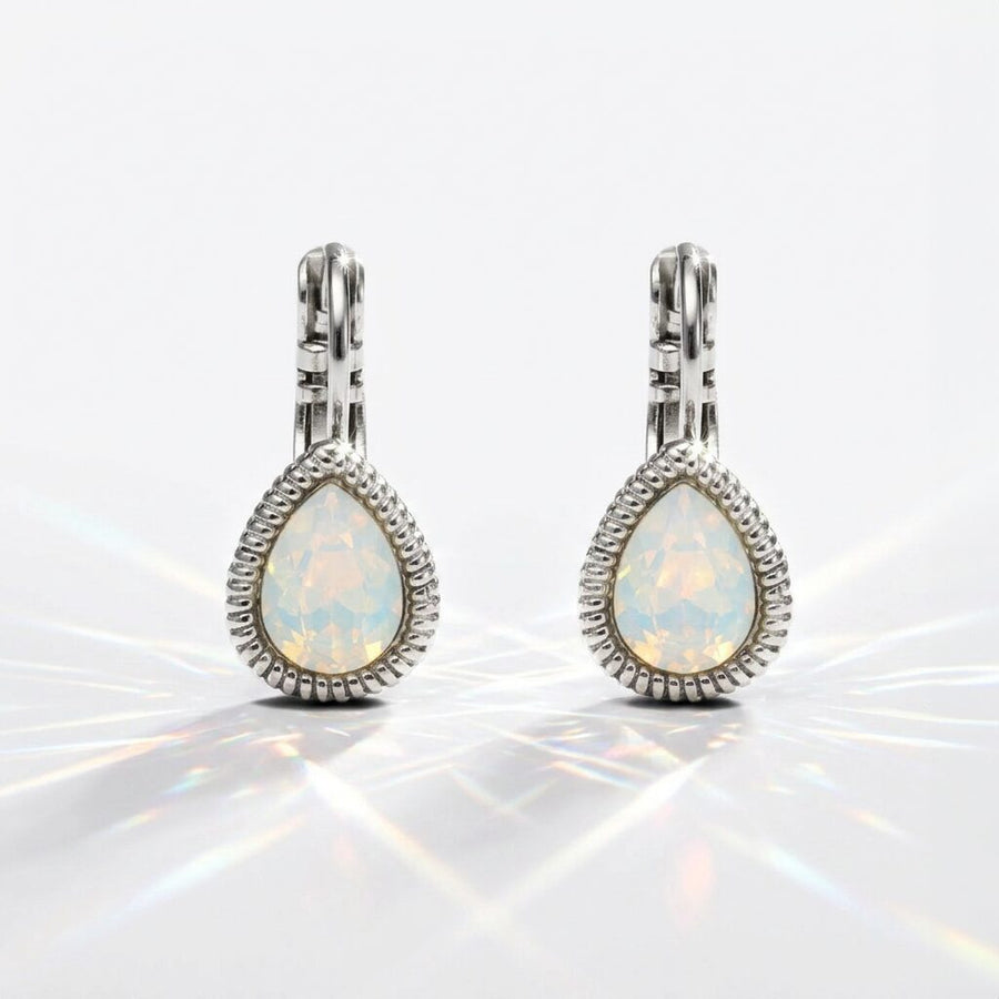 Swarovski Druppel Oorbellen Zilver