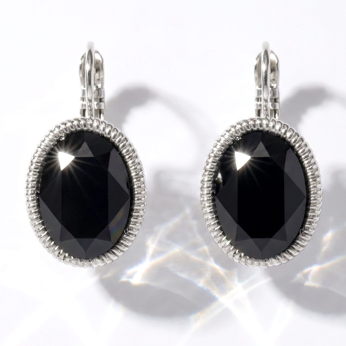 Swarovski Ovale Oorbellen 2,5 cm Zilver