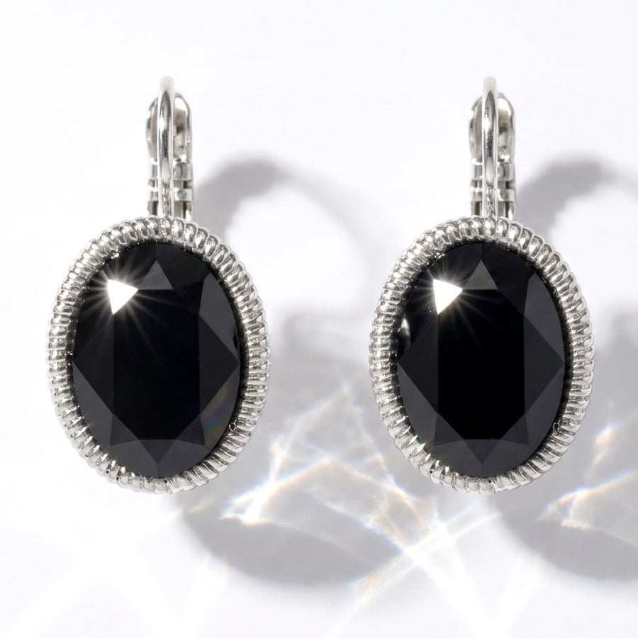 Swarovski Ovale Oorbellen 2,5 cm Zilver