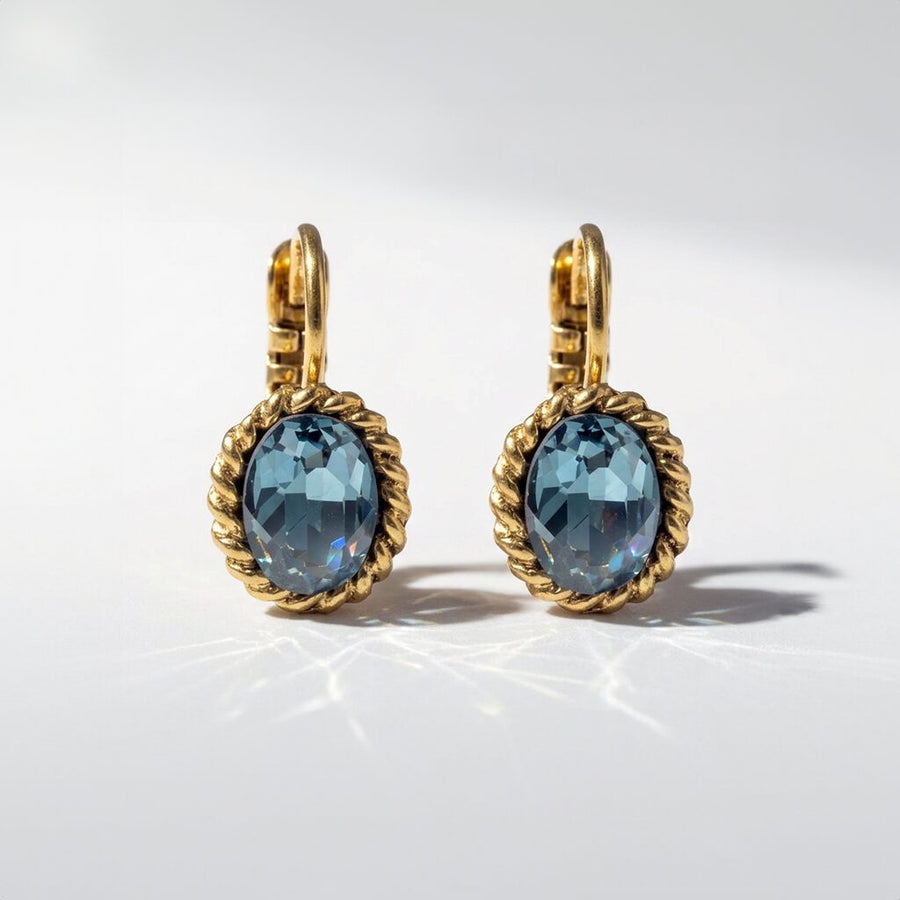 Swarovski Ovale Oorbellen 1,5 cm Goud