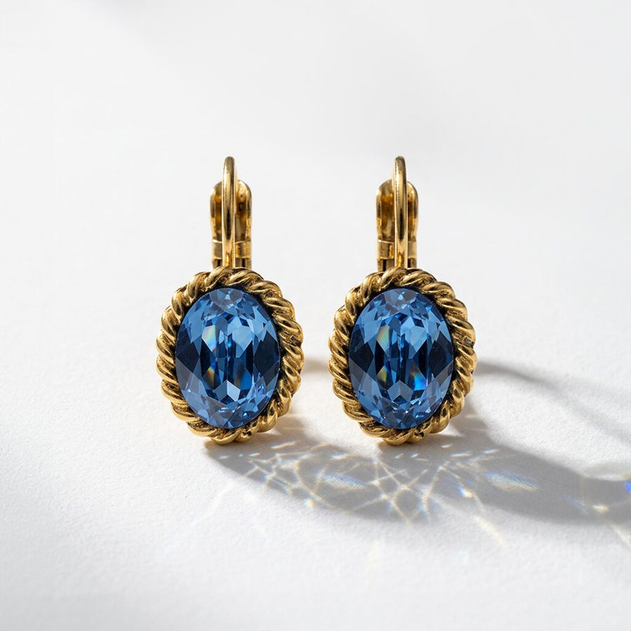 Swarovski Ovale Oorbellen 1,5 cm Goud
