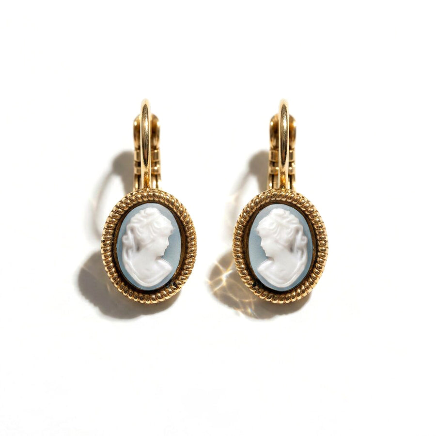 Cameo Earrings Klein Gold