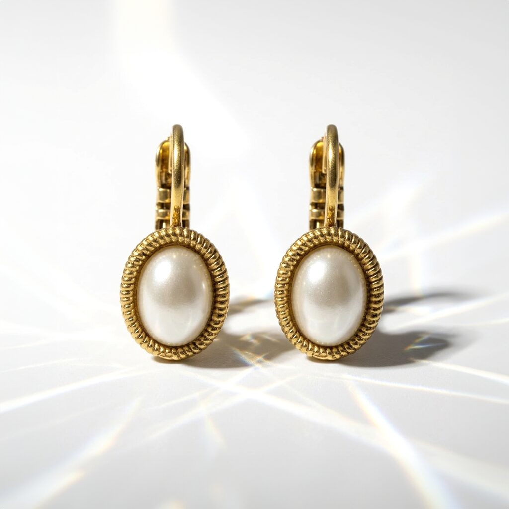 Cameo Earrings Klein Goud