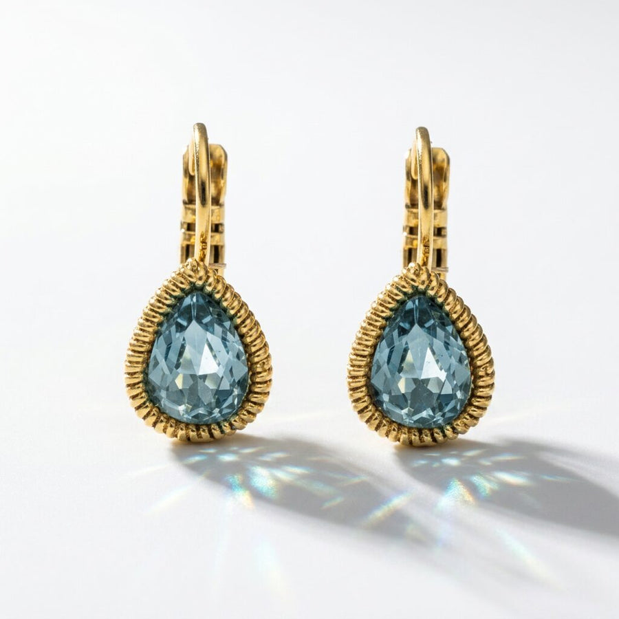 Swarovski Druppel Oorbellen Goud