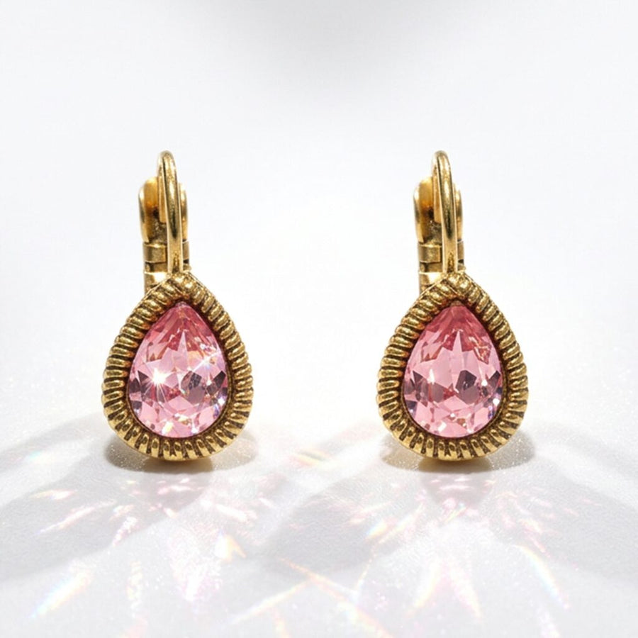 Swarovski Druppel Oorbellen Goud