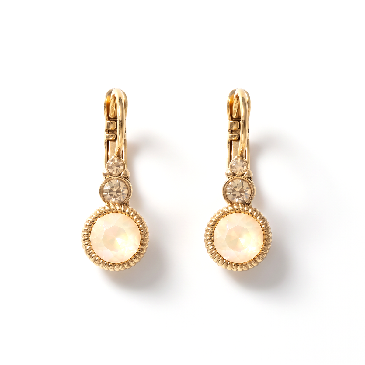 Ronde Oorbellen Goud met Swarovski kristal