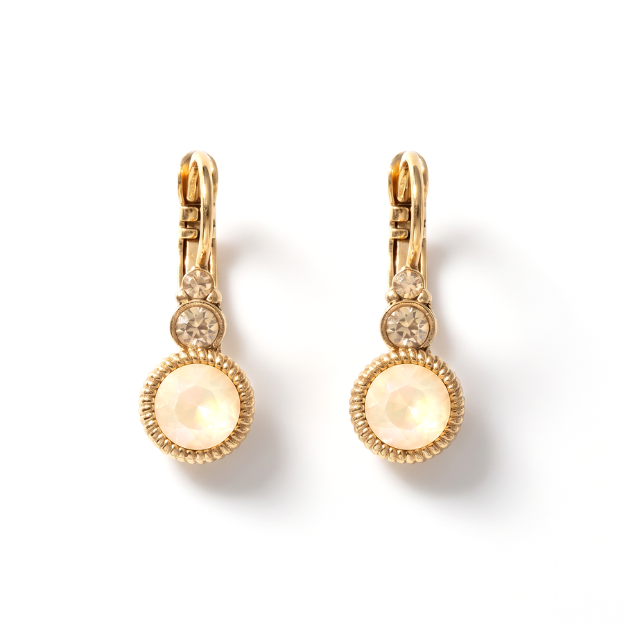 Ronde Oorbellen Goud met Swarovski kristal