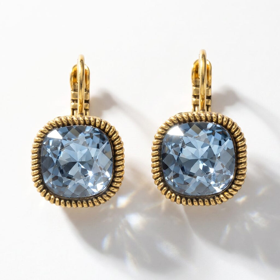Swarovski Vierkante Oorbellen Goud