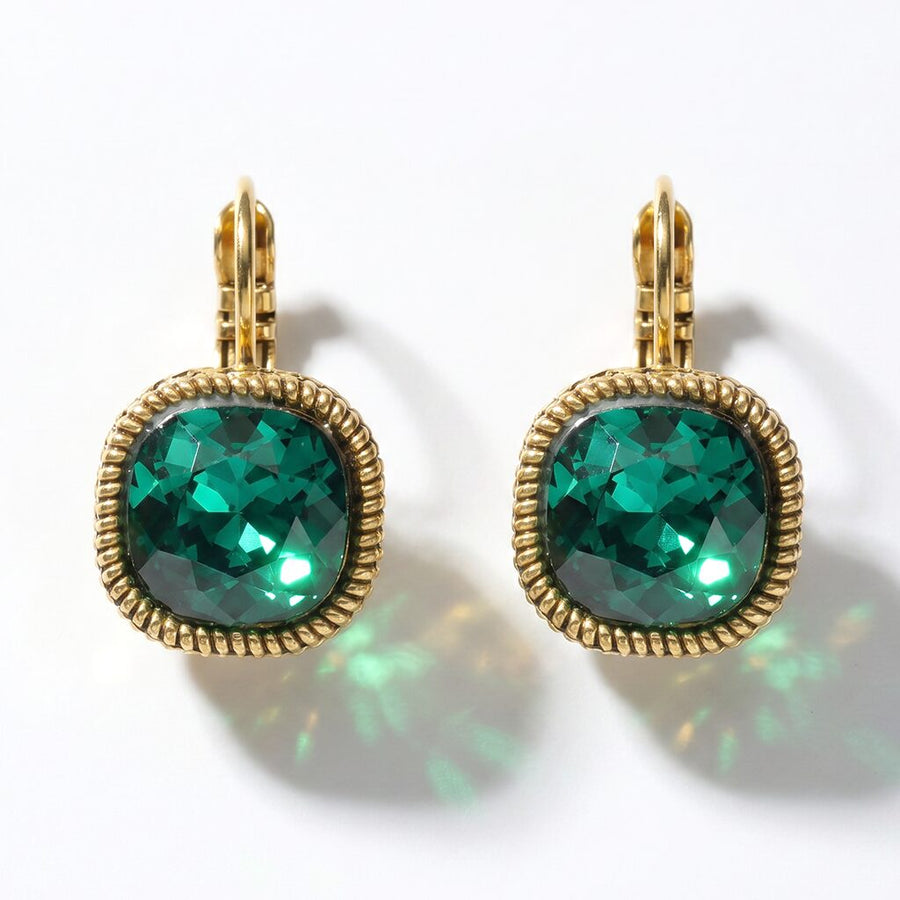 Swarovski Vierkante Oorbellen Goud