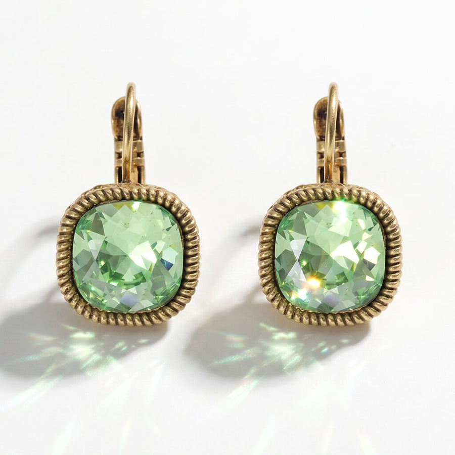 Swarovski Vierkante Oorbellen Goud