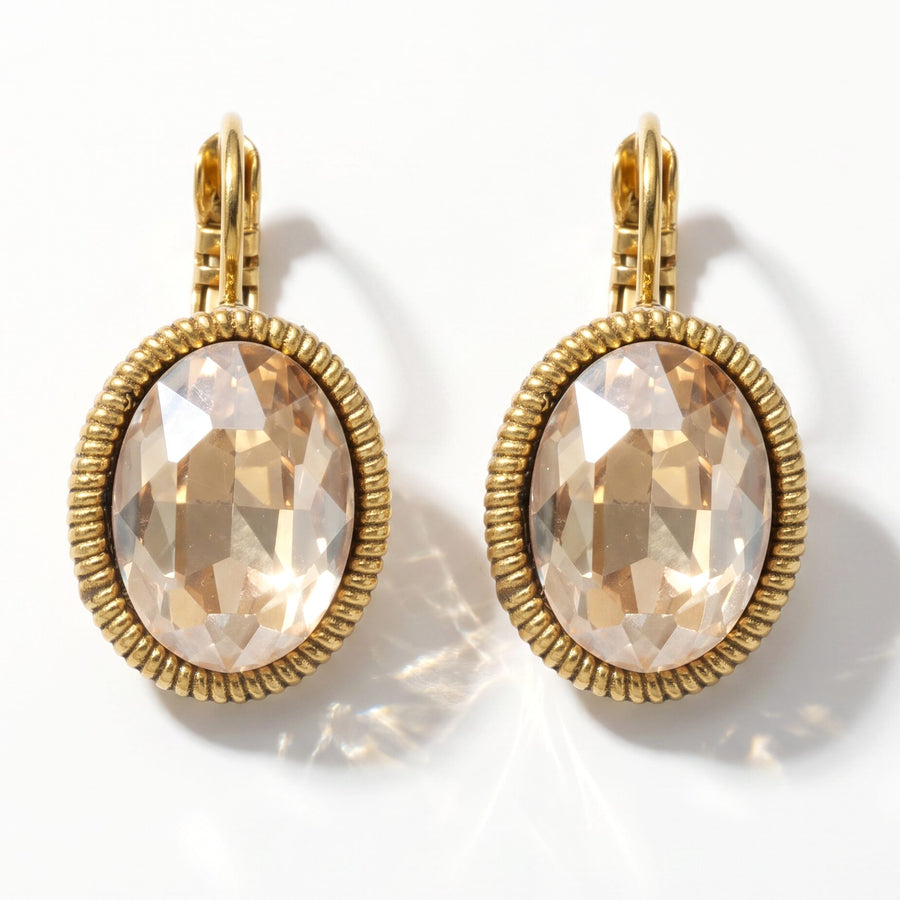 Swarovski Ovale Oorbellen 2,2 cm Goud