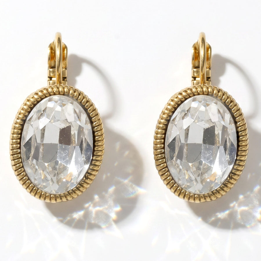 Swarovski Ovale Oorbellen 2,2 cm Goud