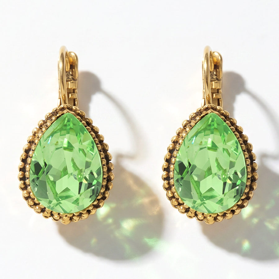 Swarovski Druppel Oorbellen 2,5 cm Goud