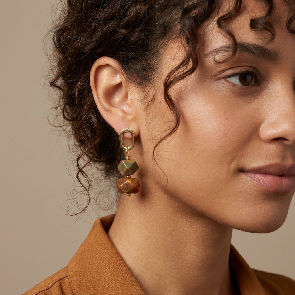Stones Drop Earrings