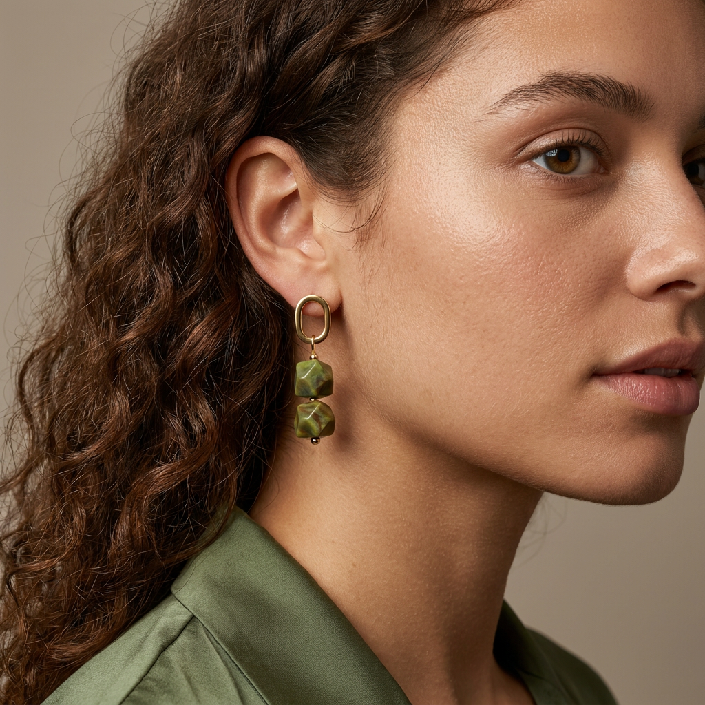 Stones Drop Earrings