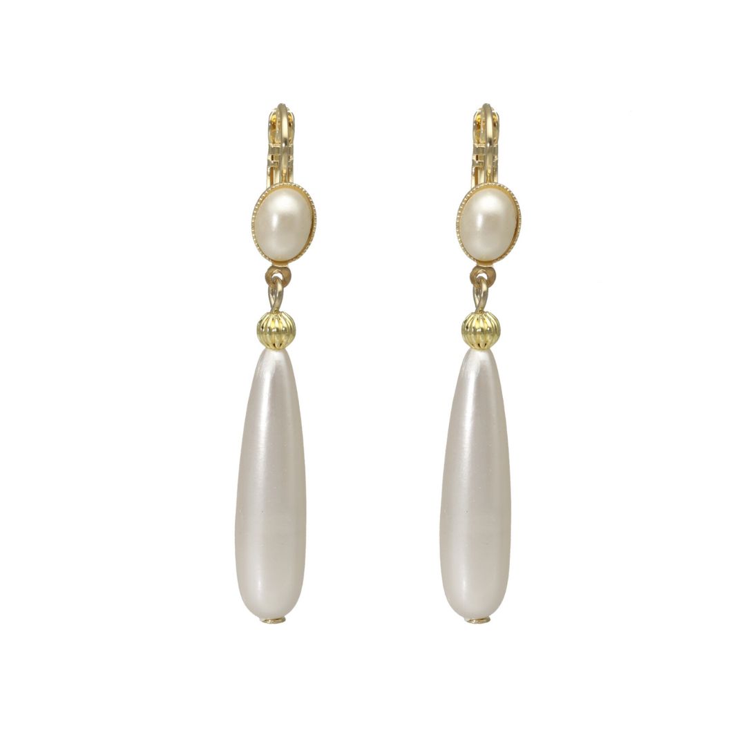 Long Oval Pearl Droplet