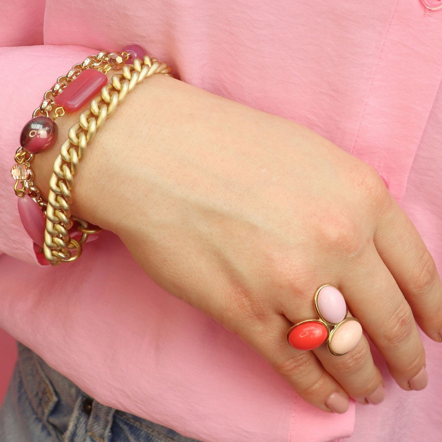 Mixed Pebble Ring