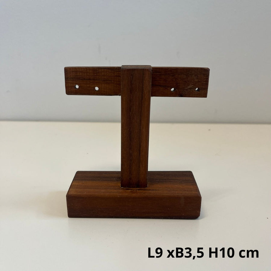 Hout rekje 2 paar oorbellen