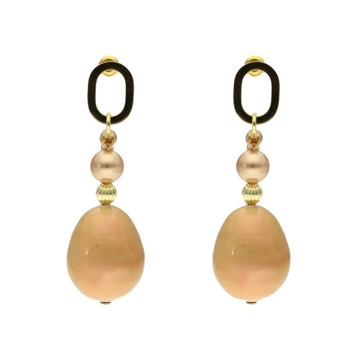 Elegant Oval Pearl Earrings