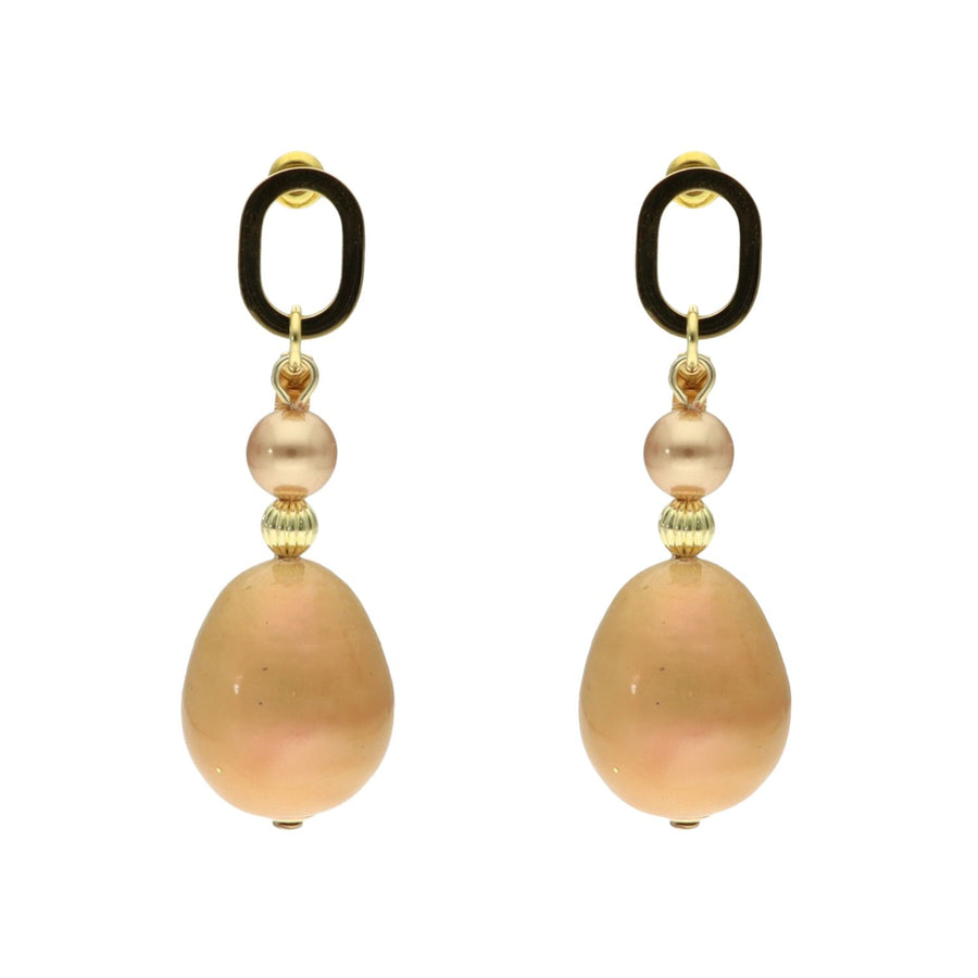 Elegant Oval Pearl Earrings
