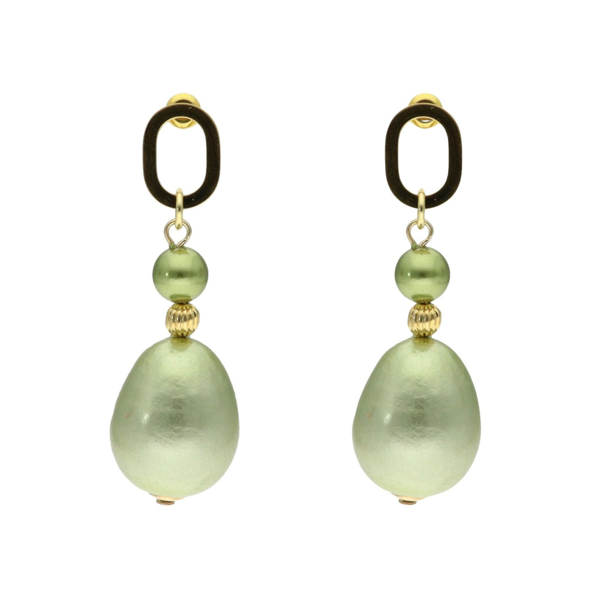 Elegant Oval Pearl Earrings