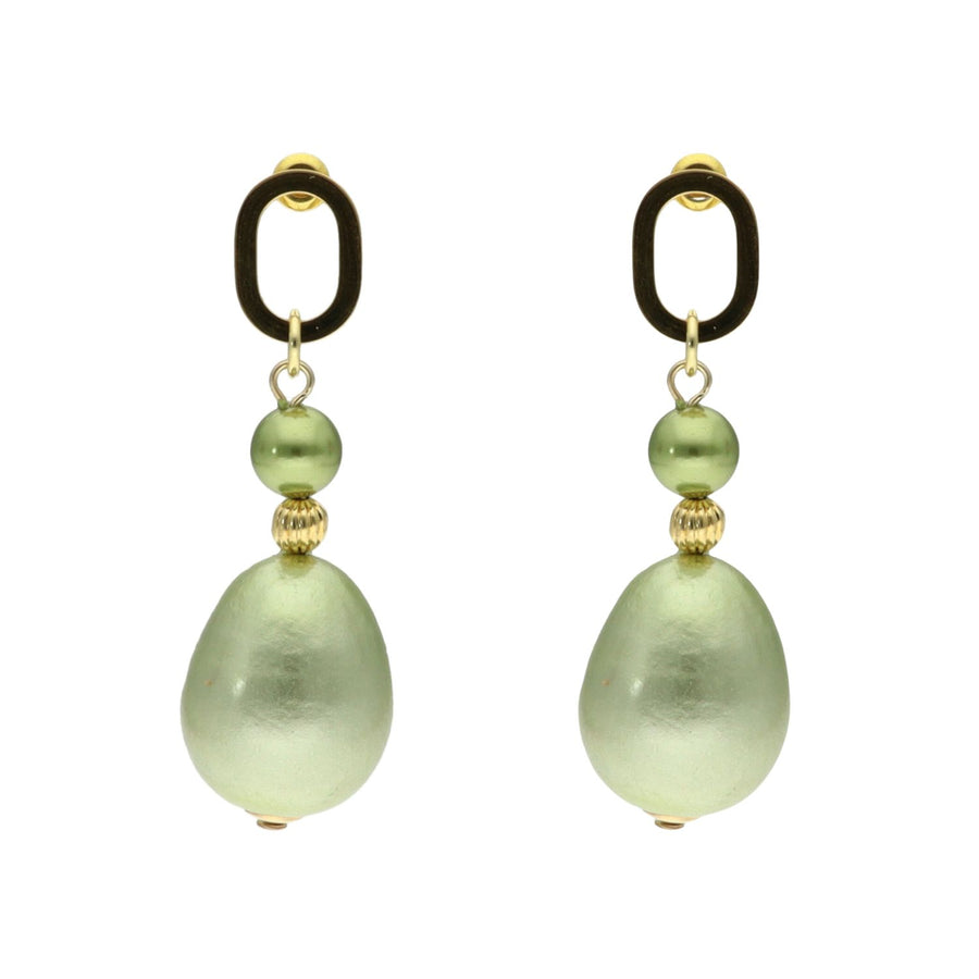 Elegant Oval Pearl Earrings