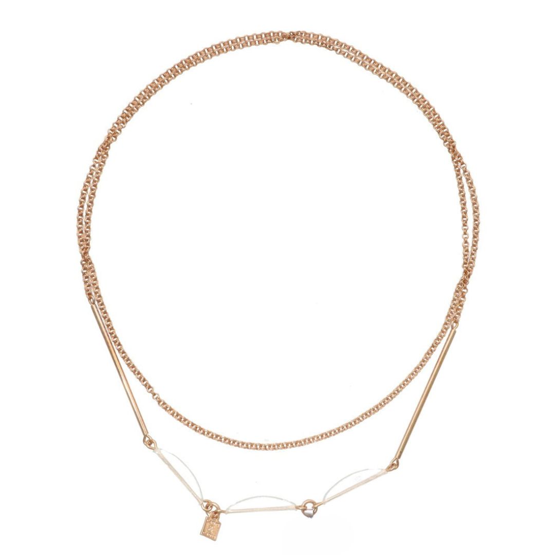Long Oval Droplet Necklace