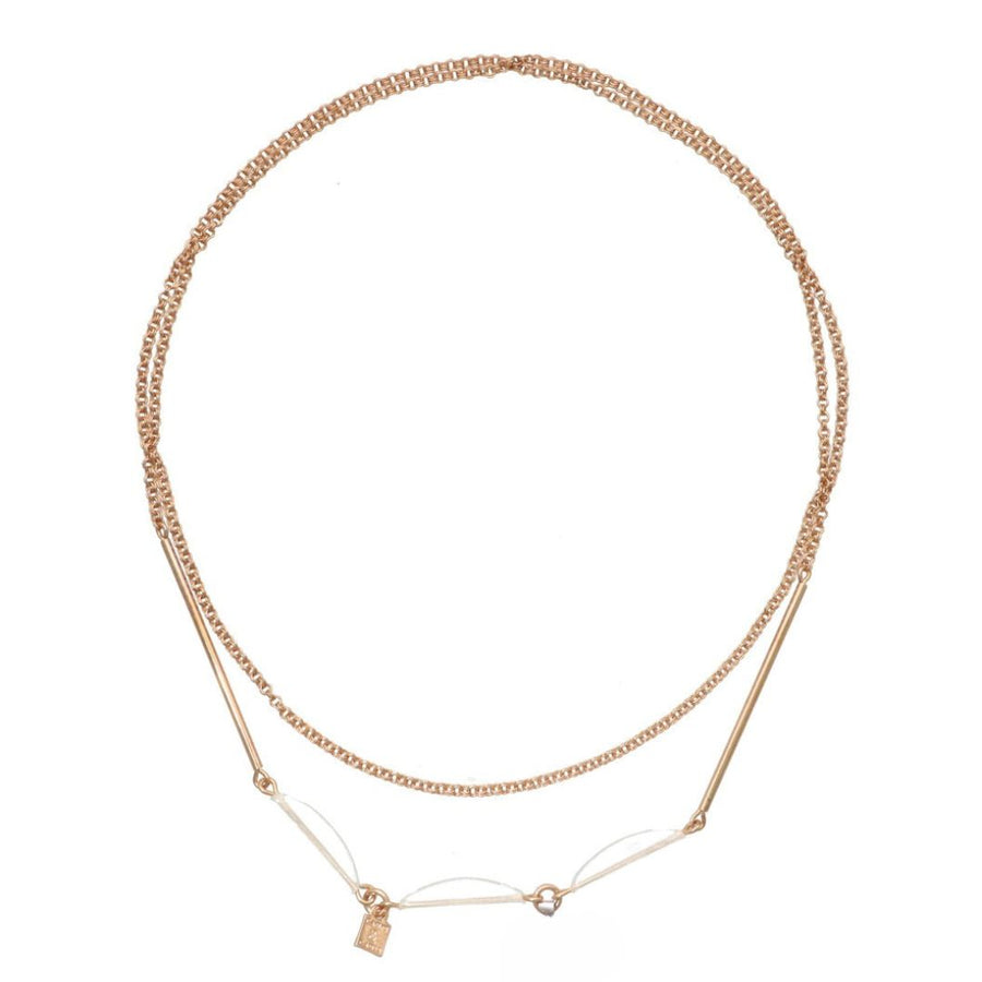 Long Oval Droplet Necklace