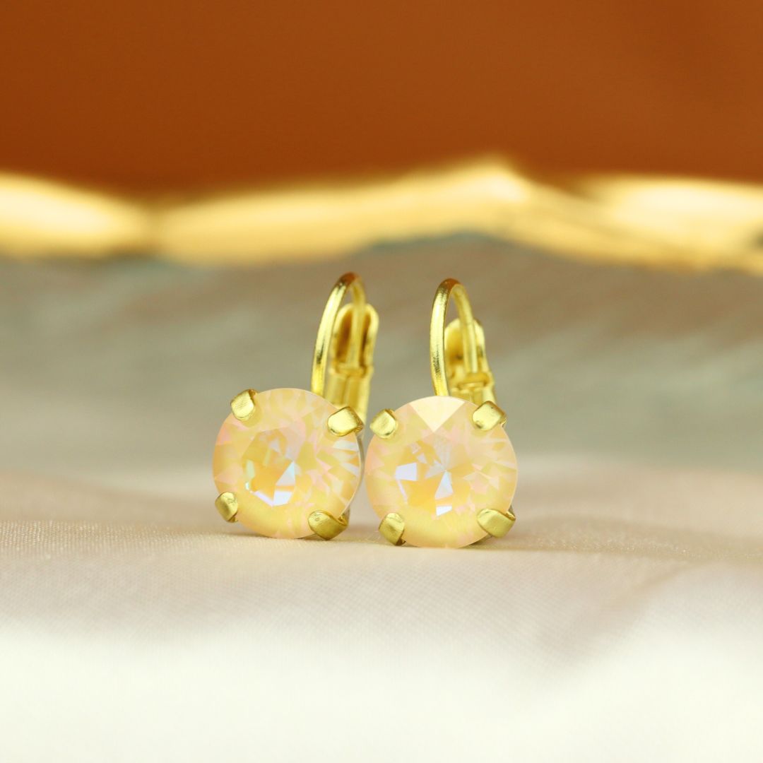 Swarovski Ronde Dormeuses Goud