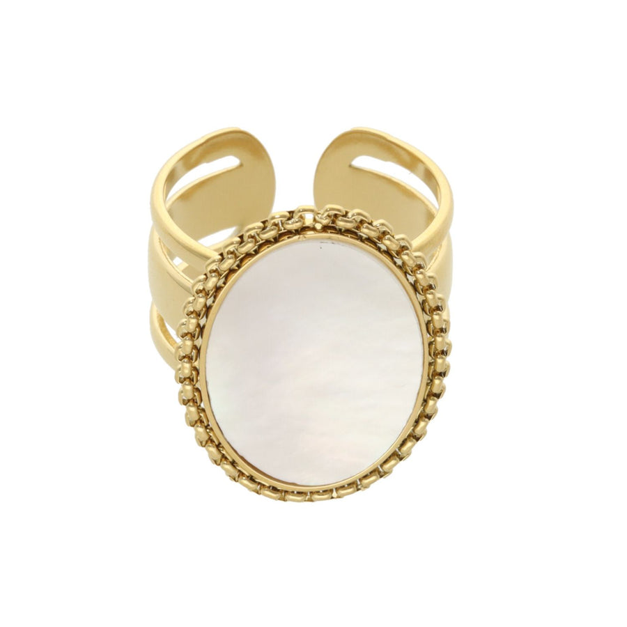 Oval Mother of Pearl Ring