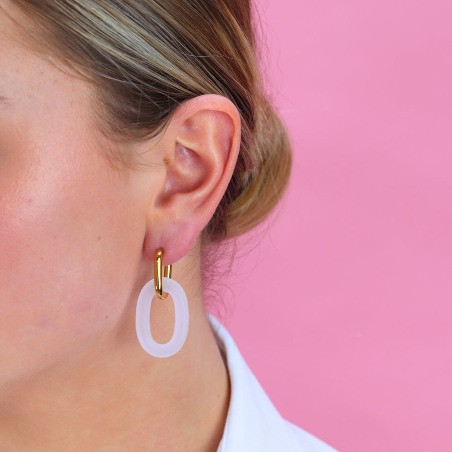 Oval Dangling Earrings