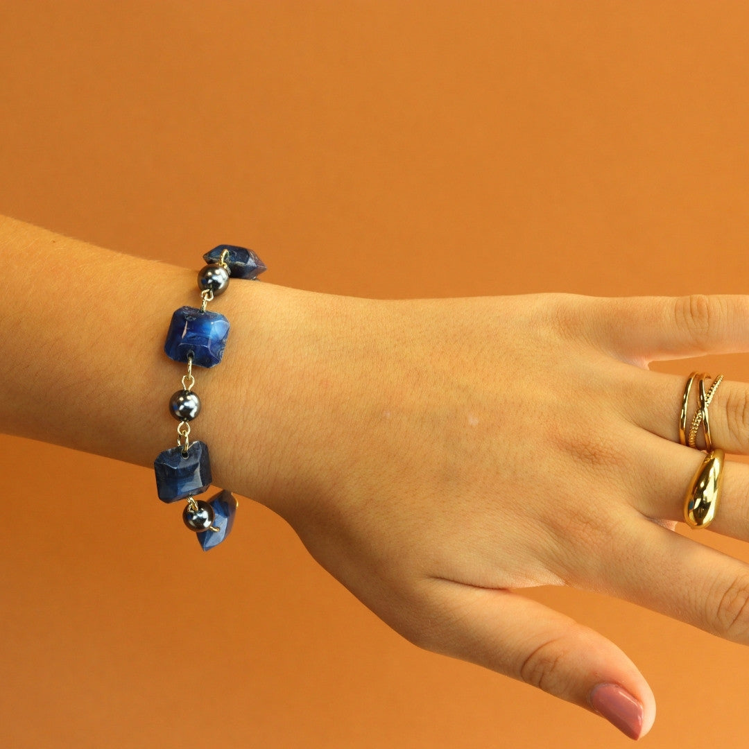 Marble & Pearl Bracelet