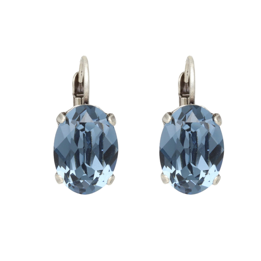 Swarovski Ovale Dormeuses Zilver