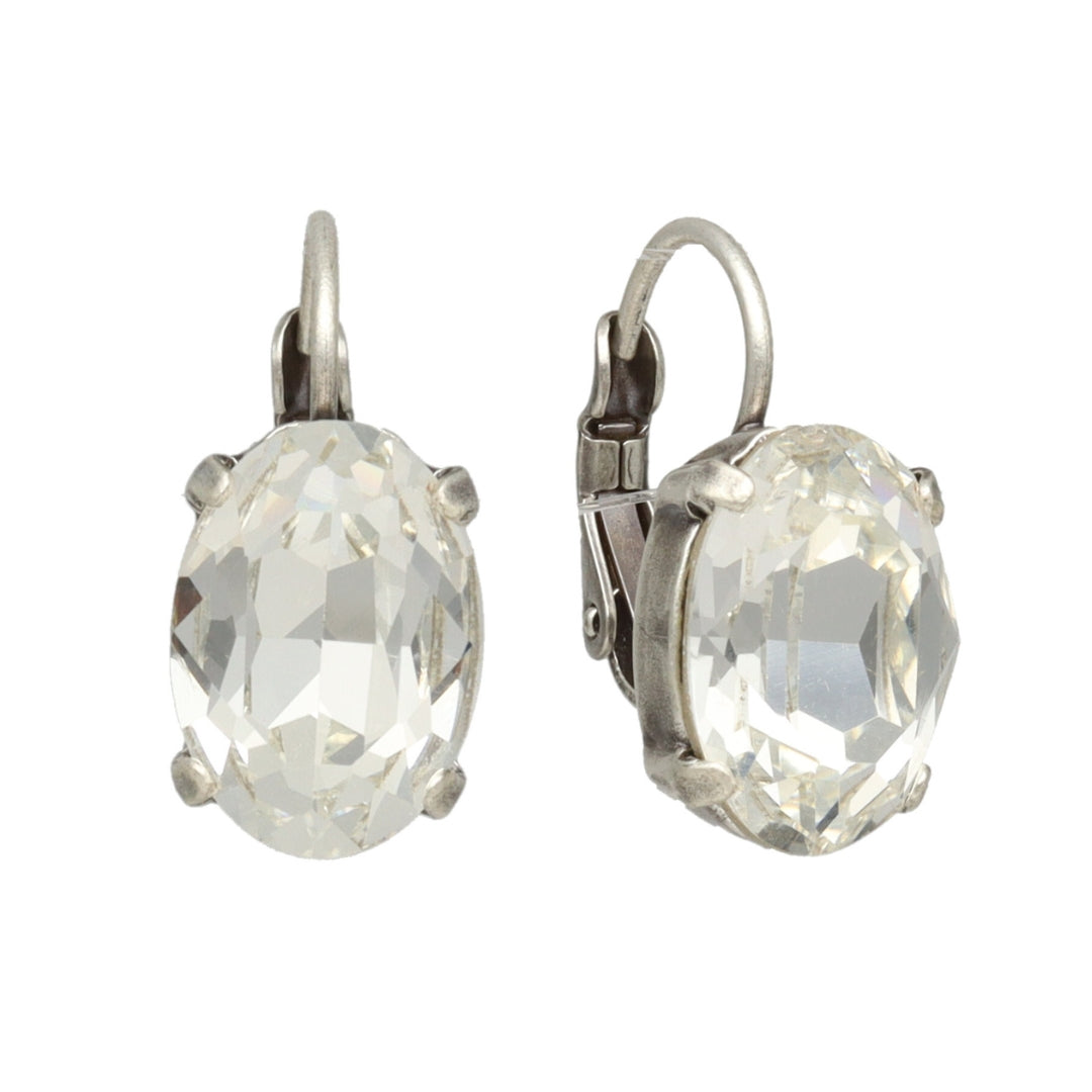 Swarovski Ovale Dormeuses Zilver