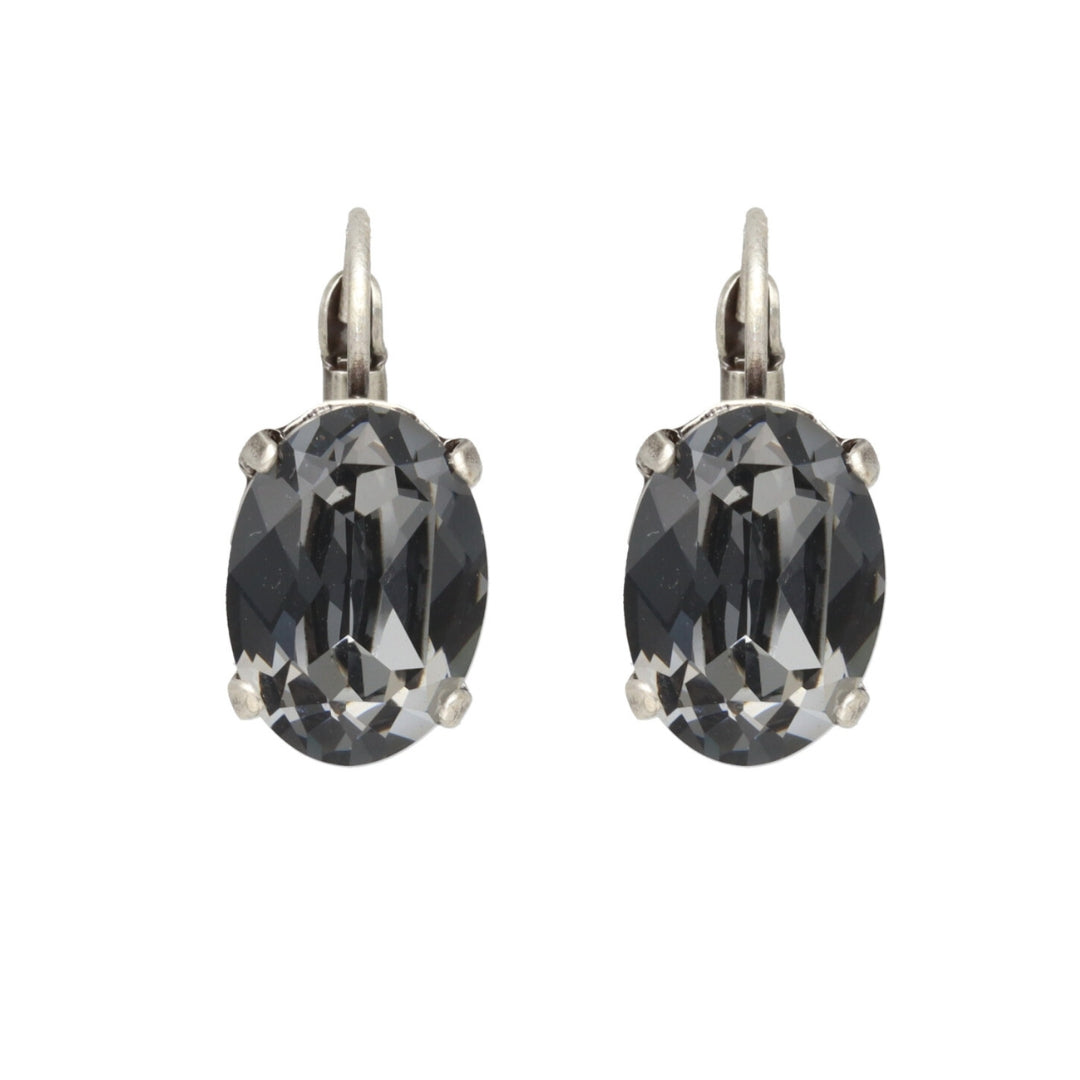Swarovski Ovale Dormeuses Zilver