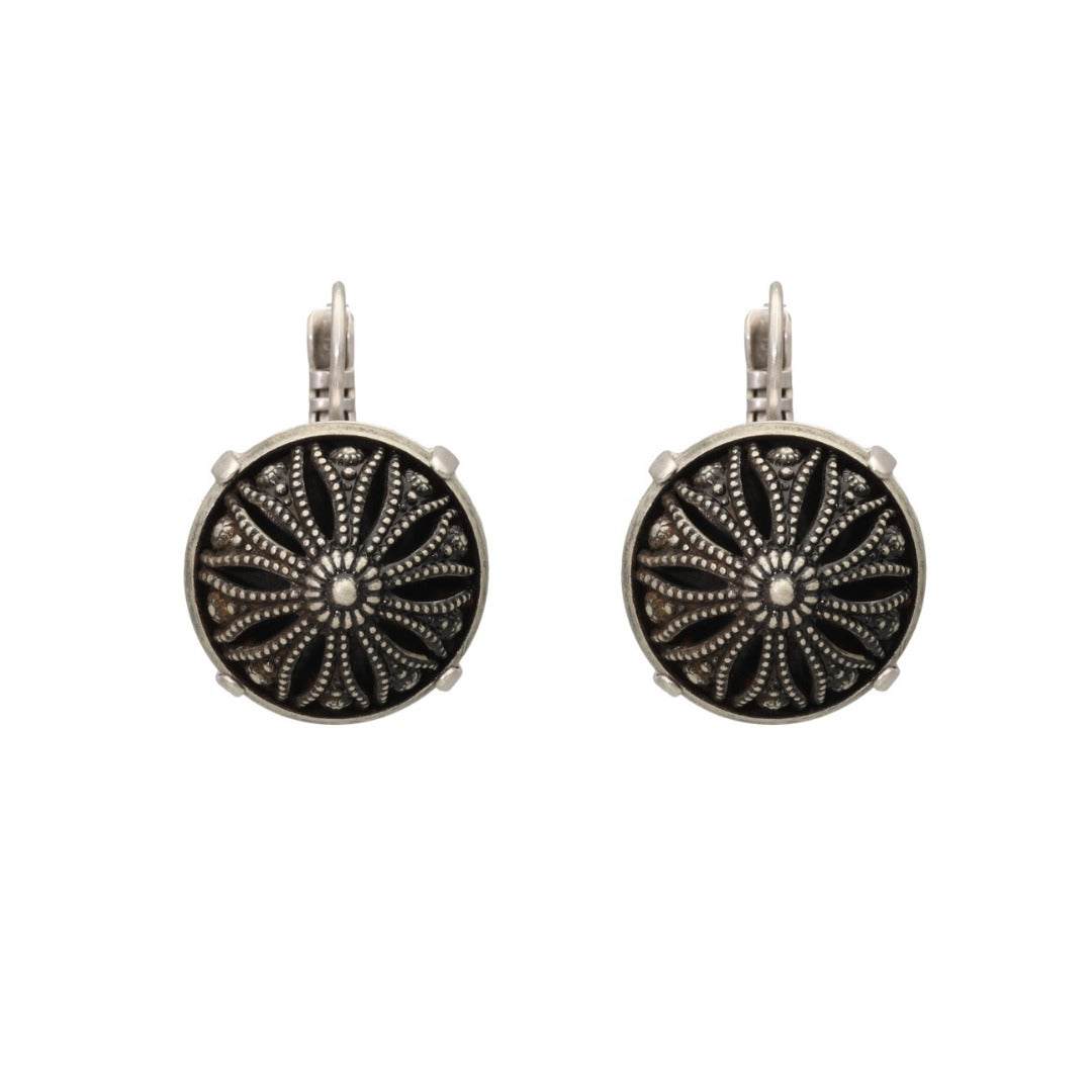 Black Lotus Earrings