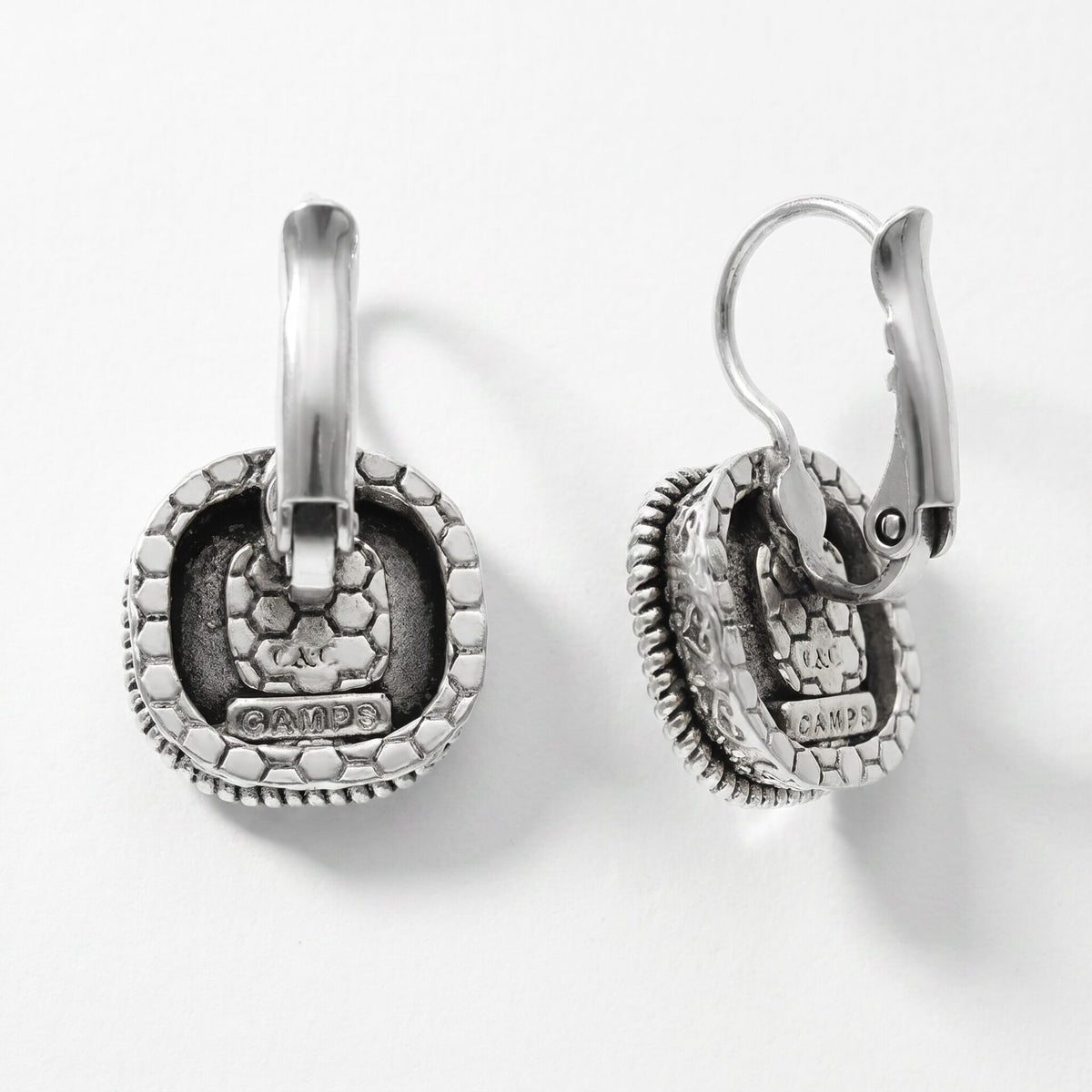 Swarovski Vierkante Oorbellen Zilver