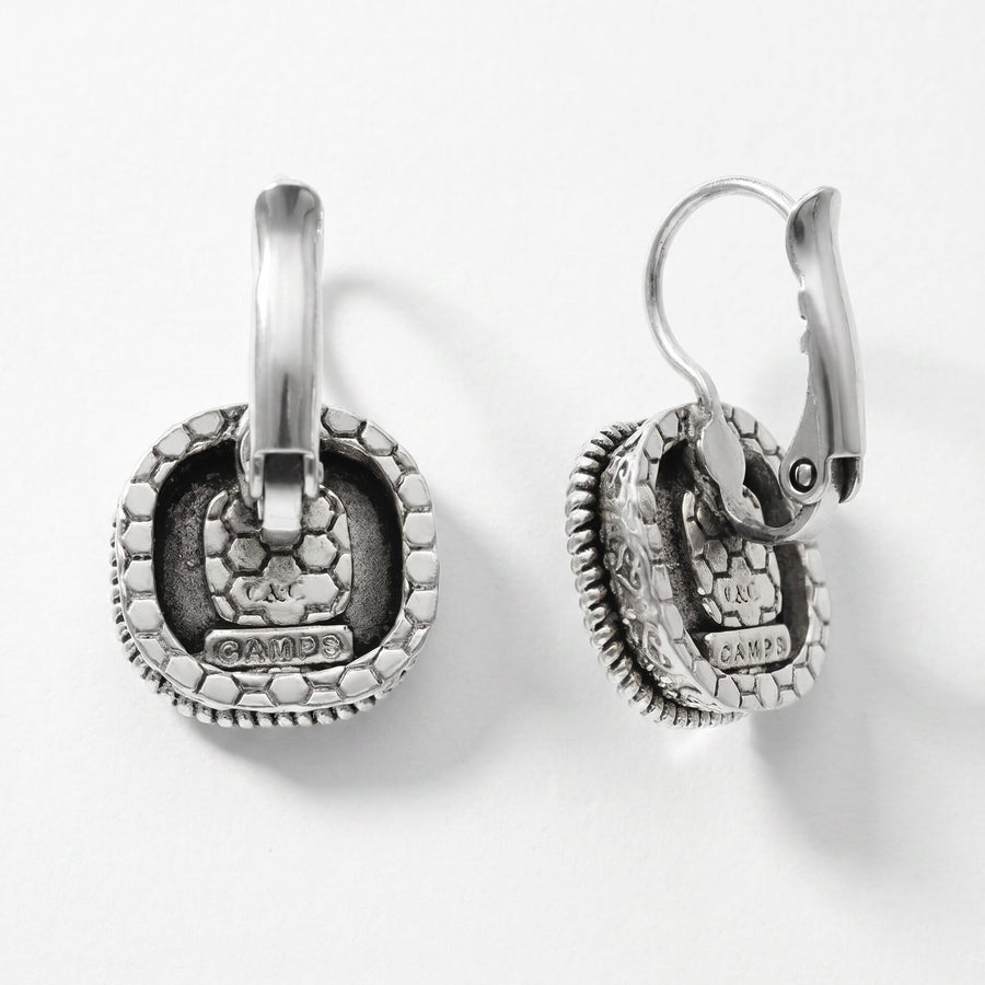 Swarovski Vierkante Oorbellen Zilver