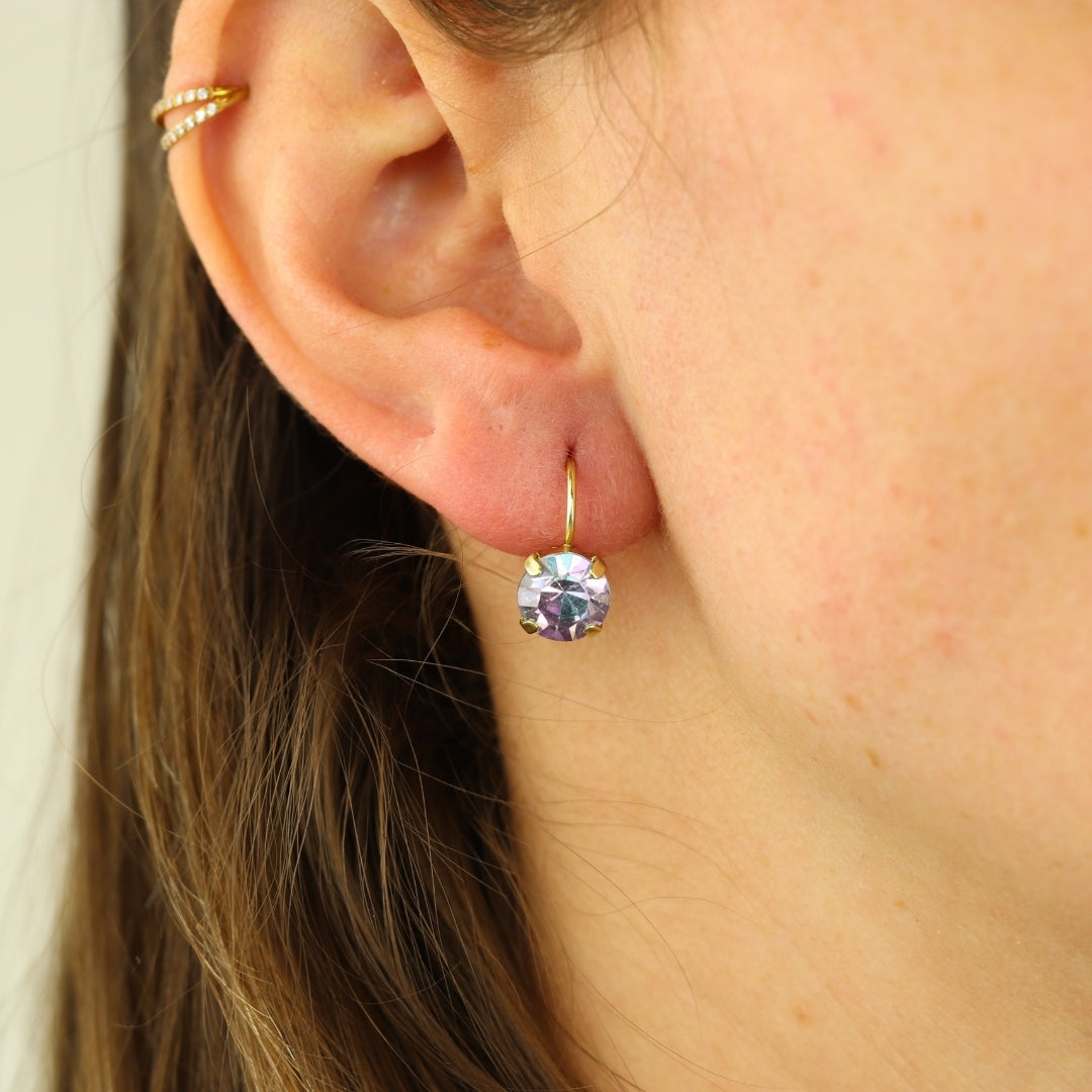 Swarovski Ronde Dormeuses Goud