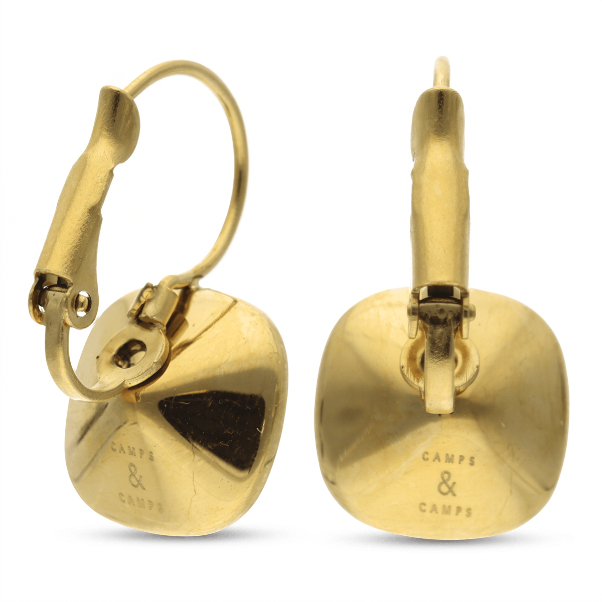 Swarovski Vierkante Dormeuses Goud