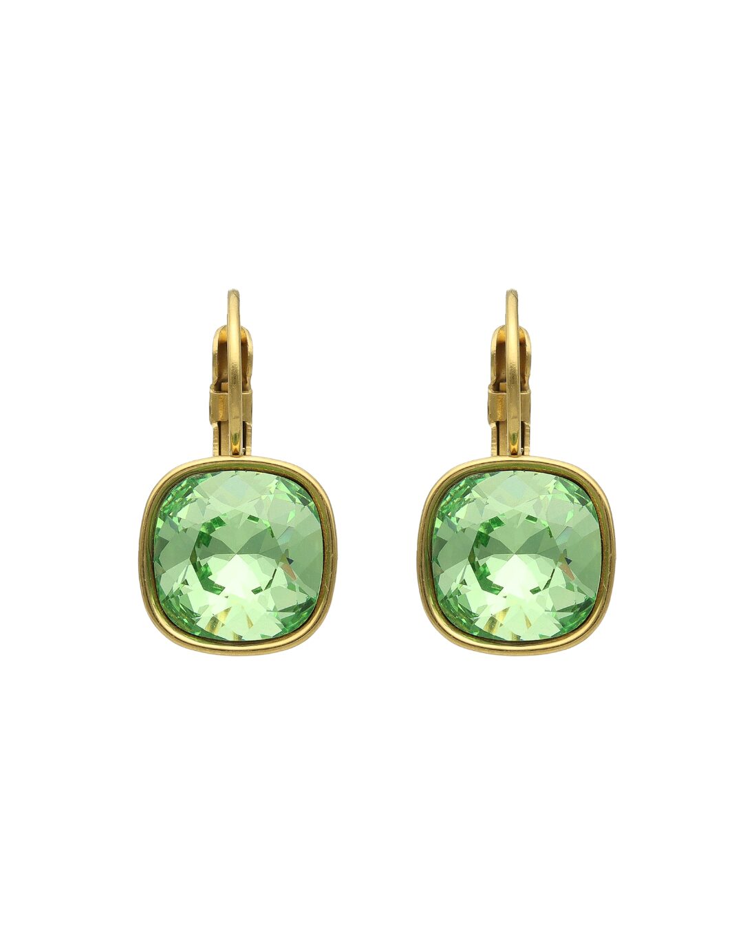 Swarovski Vierkante Dormeuses Goud