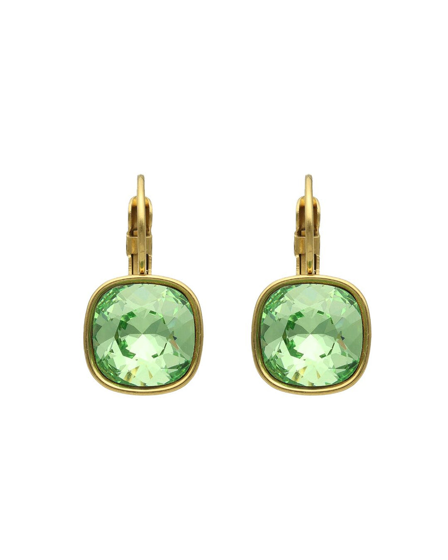 Swarovski Vierkante Dormeuses Goud