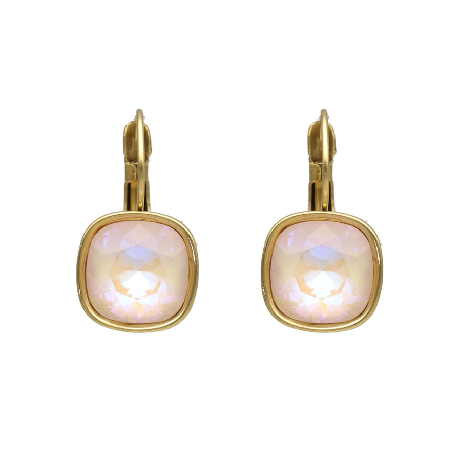 Swarovski Vierkante Dormeuses Goud