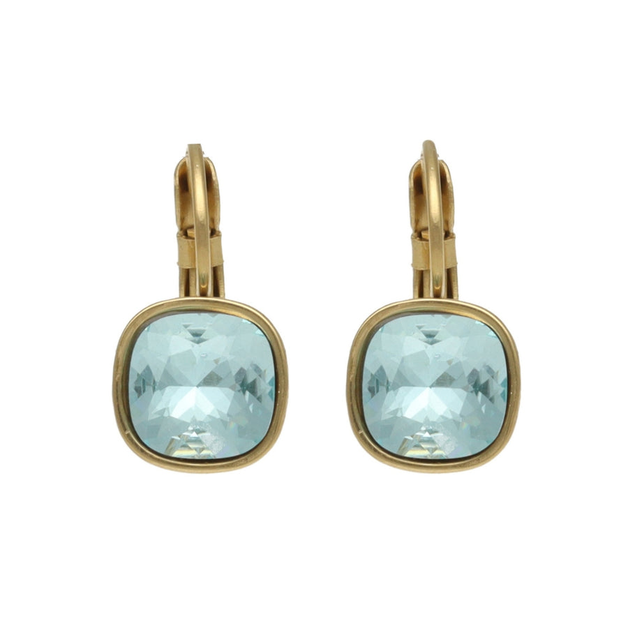 Swarovski Kleine Vierkante Dormeuses Goud