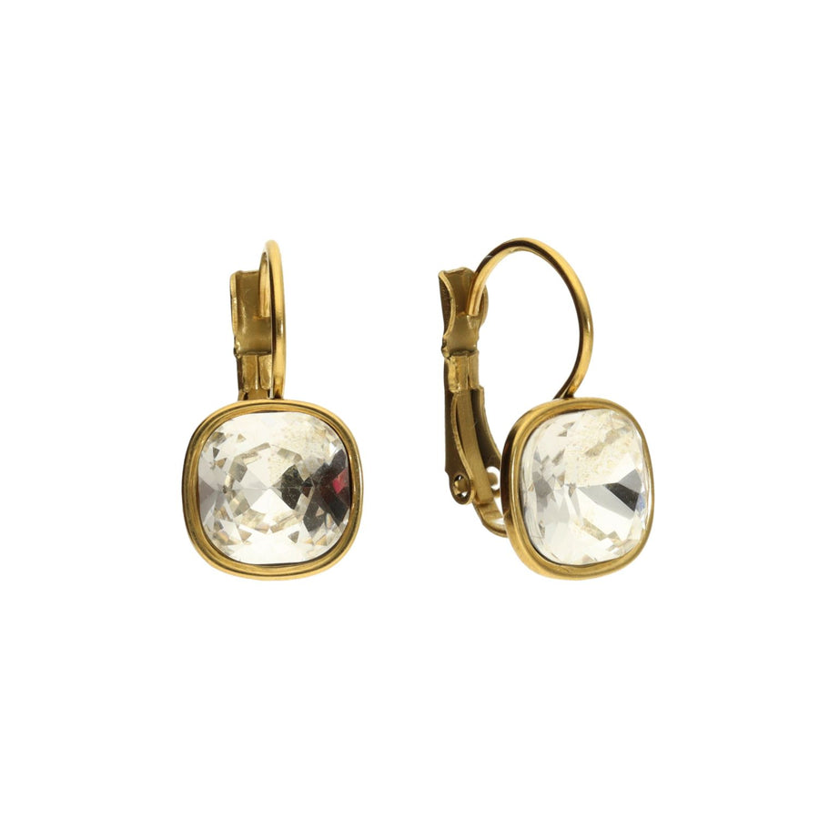 Swarovski Kleine Vierkante Dormeuses Goud