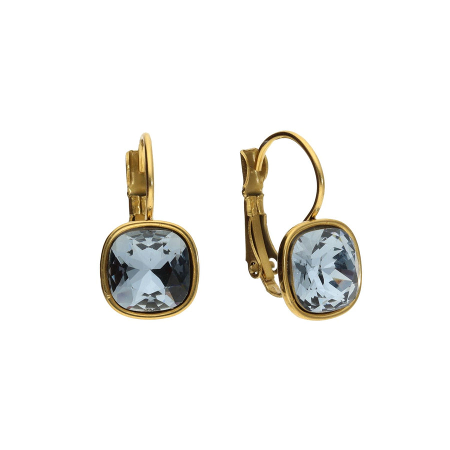 Swarovski Kleine Vierkante Dormeuses Goud